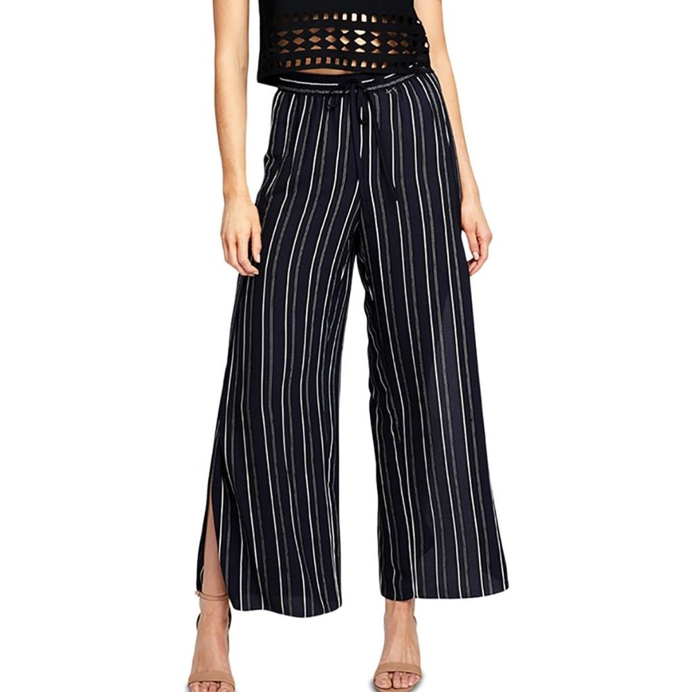 **SOLD** Rachel Roy Striped Side Slit Pants